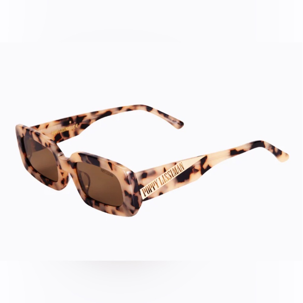 NEW Poppy Lissiman Marteeni Sunglasses in Cream Acrylic Acetate Tortoiseshell